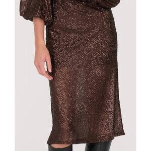 NEW SECULAR karolina bias skirt in chocolate